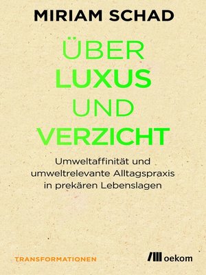 cover image of Über Luxus und Verzicht